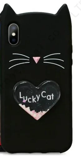 Liquid Silicone Cute Cat Cartoon New Case For IPhone X